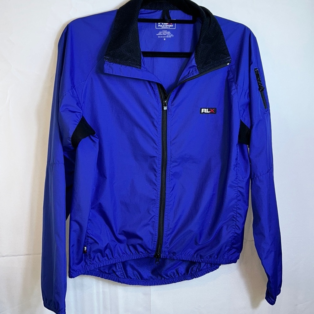 RLX Polo Sport Medium Blue Jacket with back pocket full zipper down front